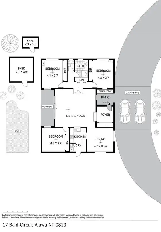 Floorplan of Homely house listing, 17 Bald Circuit, Alawa NT 810