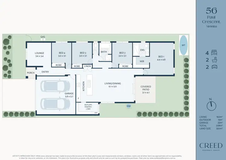 Floorplan of Homely house listing, 56 Paul Crescent, Nirimba QLD 4551