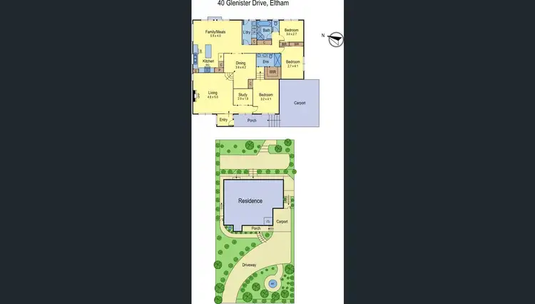 Floorplan of Homely house listing, 40 Glenister Drive, Eltham VIC 3095