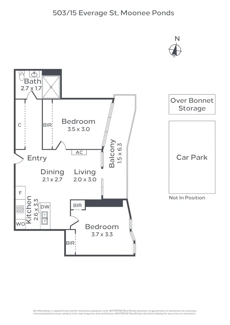 Floorplan of Homely apartment listing, 503/15 Everage Street, Moonee Ponds VIC 3039