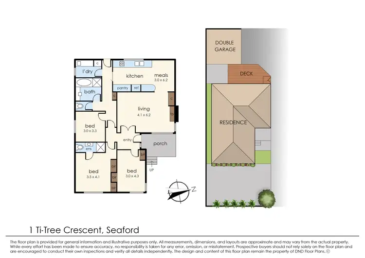 Floorplan of Homely house listing, 1 Ti Tree Crescent, Seaford VIC 3198