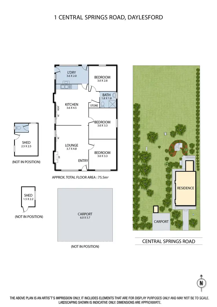 Floorplan of Homely house listing, 1 Central Springs Road, Daylesford VIC 3460