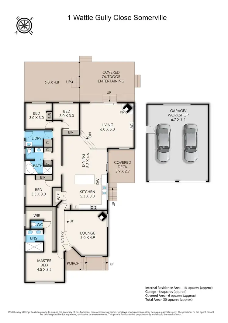 Floorplan of Homely house listing, 1 Wattle Gully Close, Somerville VIC 3912