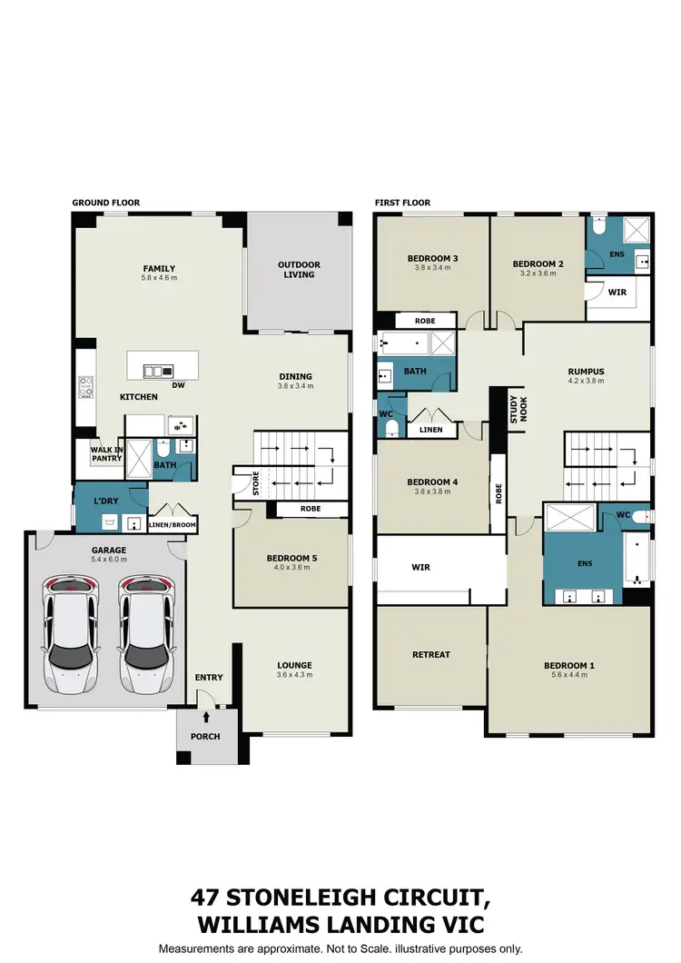 Floorplan of Homely house listing, 47 Stoneleigh Circuit, Williams Landing VIC 3027
