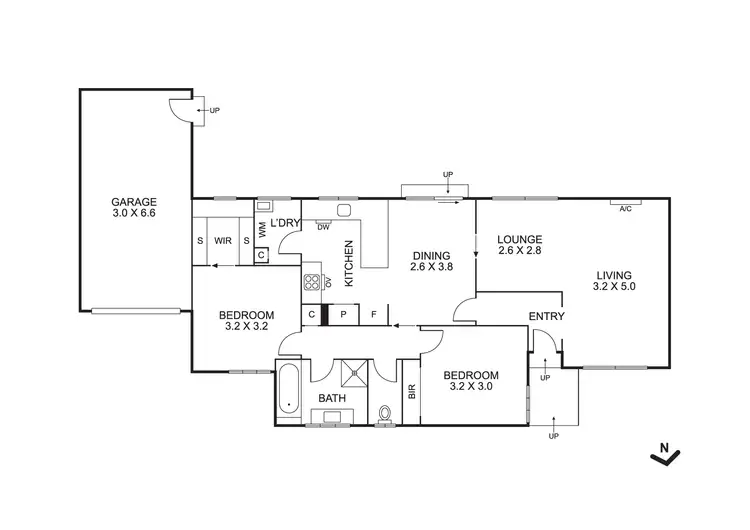 Floorplan of Homely unit listing, 2/84 Fordham Avenue, Camberwell VIC 3124