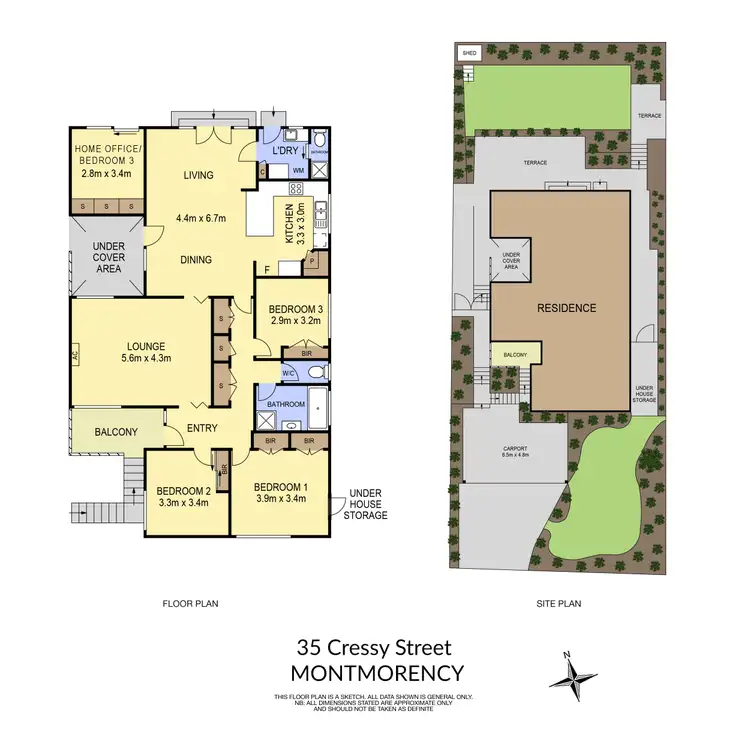 Floorplan of Homely house listing, 35 Cressy Street, Montmorency VIC 3094