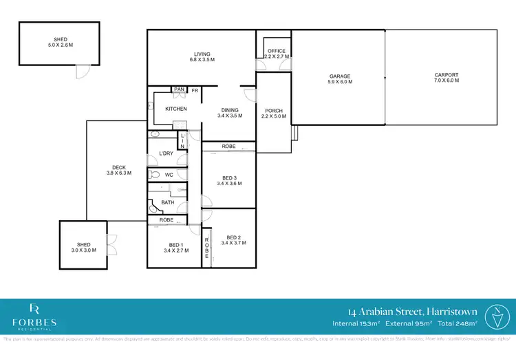 Floorplan of Homely house listing, 14 Arabian Street, Harristown QLD 4350