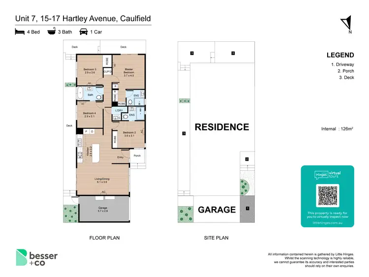 Floorplan of Homely unit listing, 7/15 Hartley Avenue, Caulfield VIC 3162