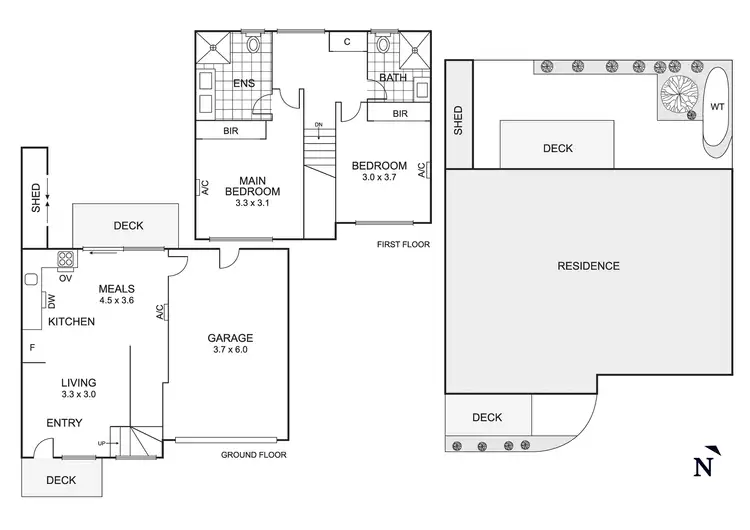 Floorplan of Homely townhouse listing, 2/10 Vincent Street, Edithvale VIC 3196