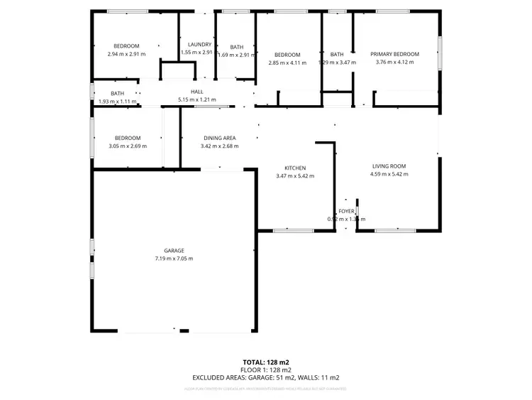 Floorplan of Homely house listing, 11 Delta Court, Calliope QLD 4680
