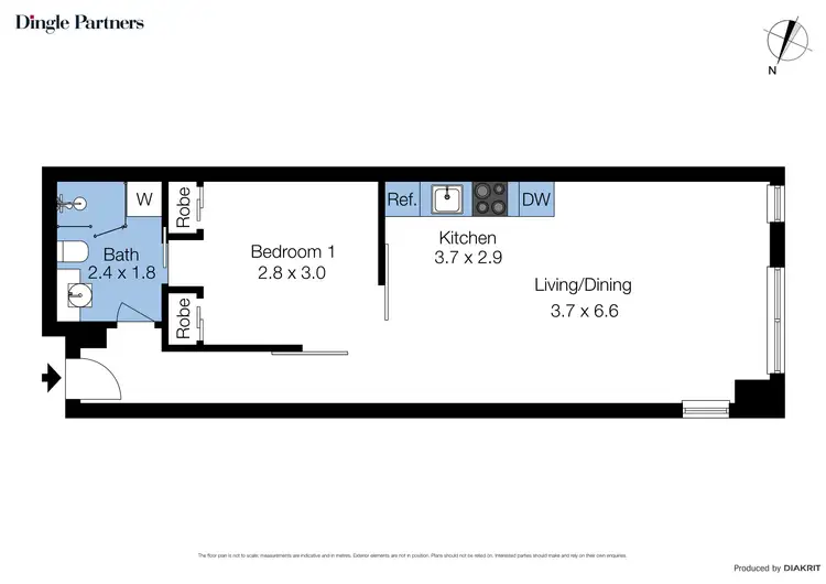Floorplan of Homely apartment listing, 801/225 Elizabeth Street, Melbourne VIC 3000