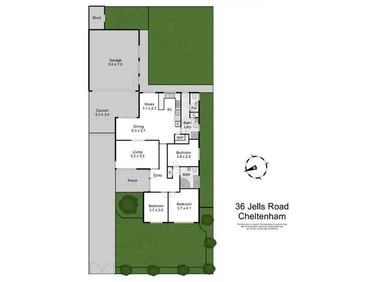 Floorplan of Homely house listing, 36 Jells Road, Cheltenham VIC 3192