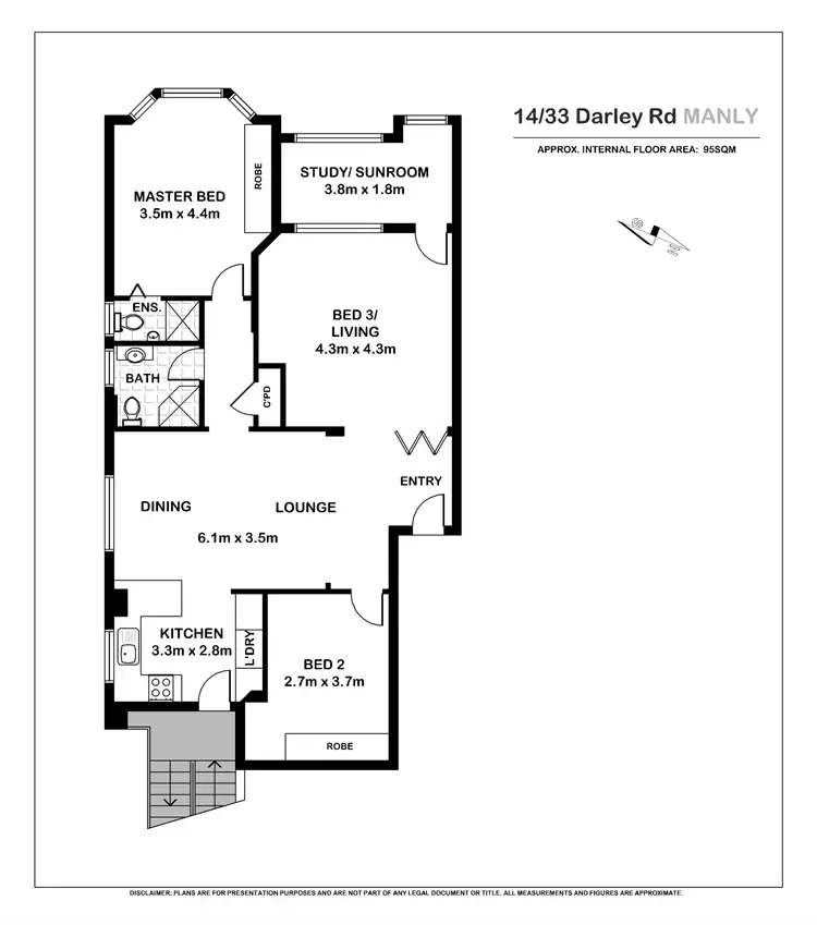 Floorplan of Homely apartment listing, 14/33 Darley Road, Manly NSW 2095
