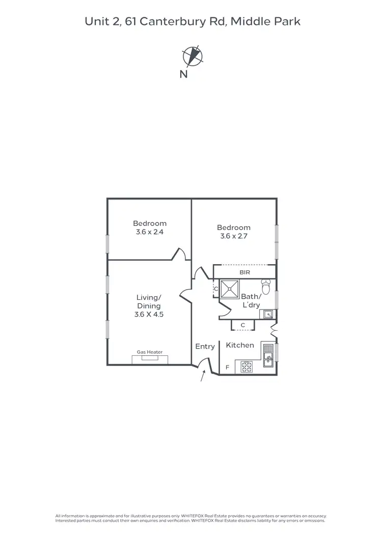 Floorplan of Homely apartment listing, 2/61 Canterbury Road, Middle Park VIC 3206
