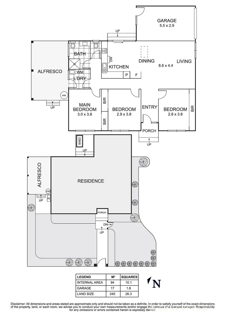 Floorplan of Homely unit listing, 1/3 Leeds Street, Doncaster East VIC 3109