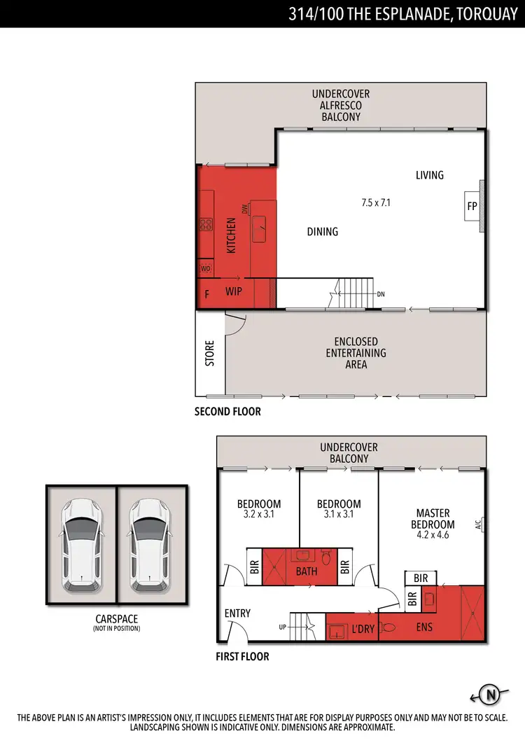 Floorplan of Homely apartment listing, 314/100 The Esplanade, Torquay VIC 3228
