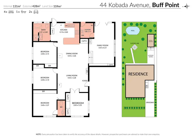 Floorplan of Homely house listing, 44 Kobada Avenue, Buff Point NSW 2262