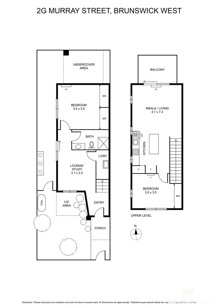 Floorplan of Homely townhouse listing, 2G Murray Street, Brunswick West VIC 3055
