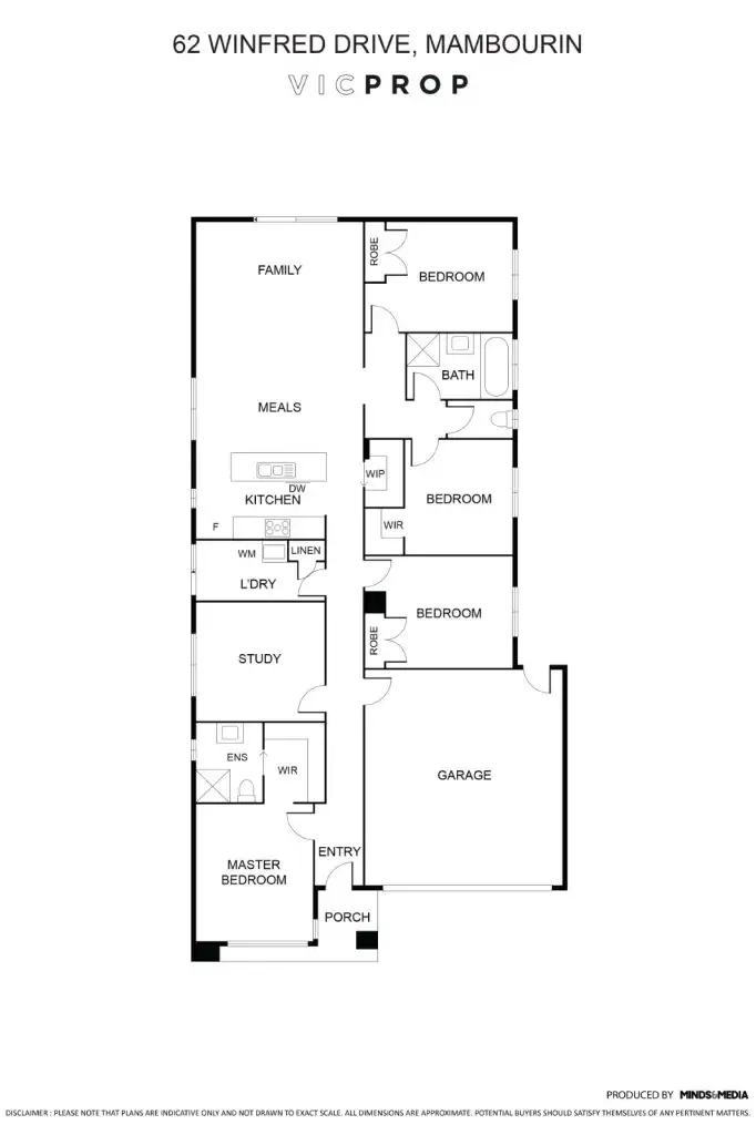 Floorplan of Homely house listing, 62 Winfred Drive, Mambourin VIC 3024