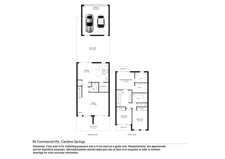 Floorplan of Homely townhouse listing, 56 Commercial Road, Caroline Springs VIC 3023