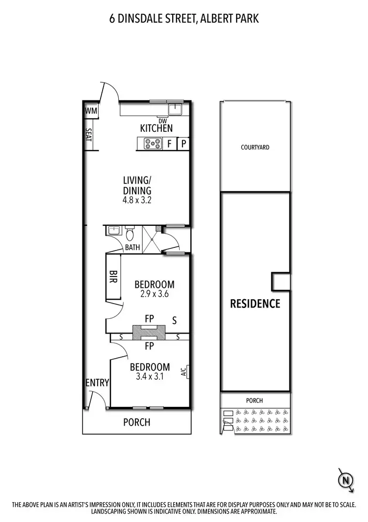 Floorplan of Homely house listing, 6 Dinsdale Street, Albert Park VIC 3206