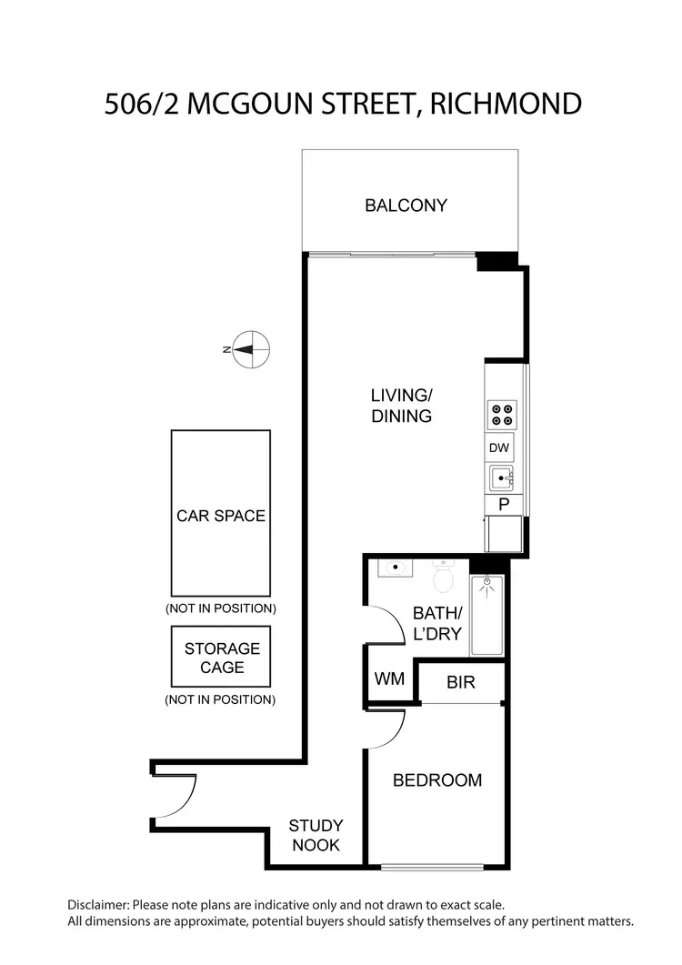 Floorplan of Homely apartment listing, 506/2 McGoun Street, Richmond VIC 3121