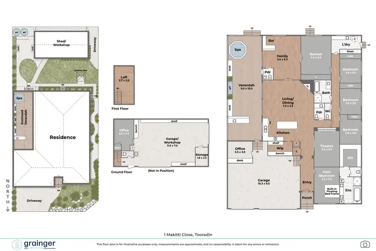 Floorplan of Homely house listing, 1 Makitti Close, Tooradin VIC 3980