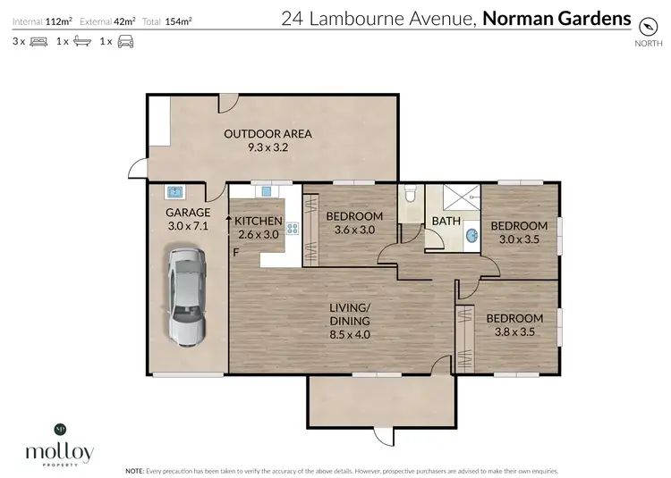 Floorplan of Homely house listing, 24 Lambourne Avenue, Norman Gardens QLD 4701