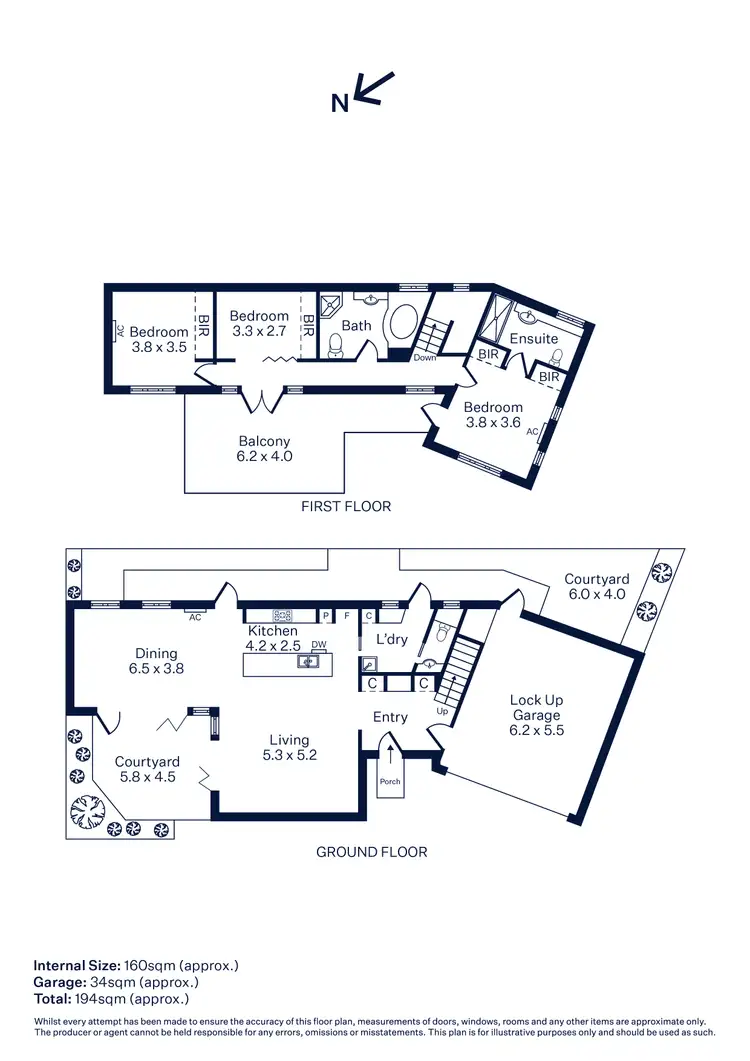 Floorplan of Homely townhouse listing, 2/9 Liley Street, Newport VIC 3015