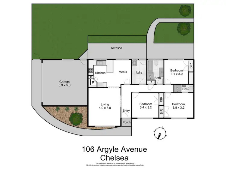 Floorplan of Homely unit listing, 106 Argyle Avenue, Chelsea VIC 3196