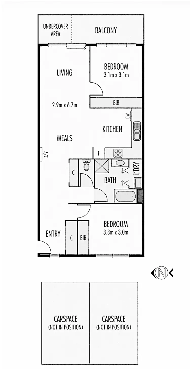 Floorplan of Homely apartment listing, 42/210-220 Normanby Road, Notting Hill VIC 3168