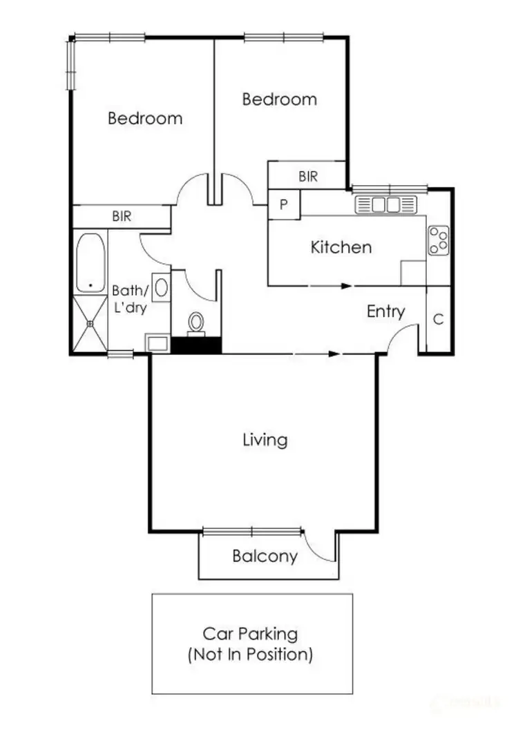 Floorplan of Homely apartment listing, 6/411 Toorak Road, Toorak VIC 3142