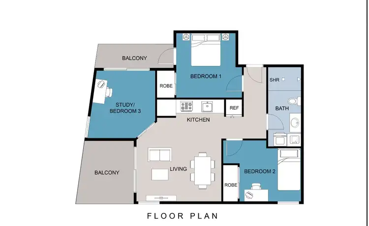 Floorplan of Homely apartment listing, 701/8 Wellington Road, Box Hill VIC 3128