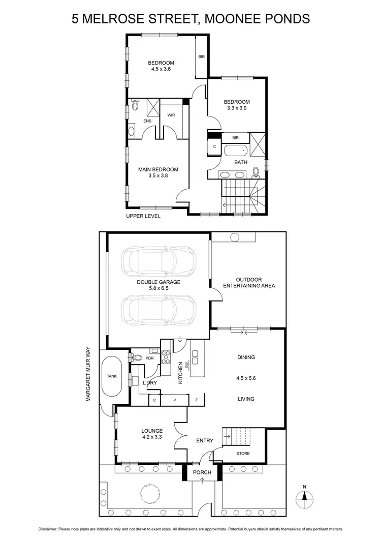 Floorplan of Homely townhouse listing, 5 Melrose Street, Moonee Ponds VIC 3039