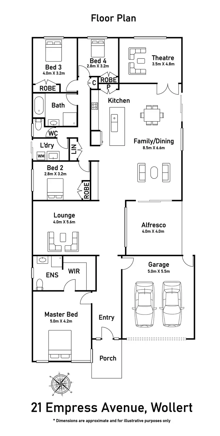 Floorplan of Homely house listing, 21 Empress Avenue, Wollert VIC 3750