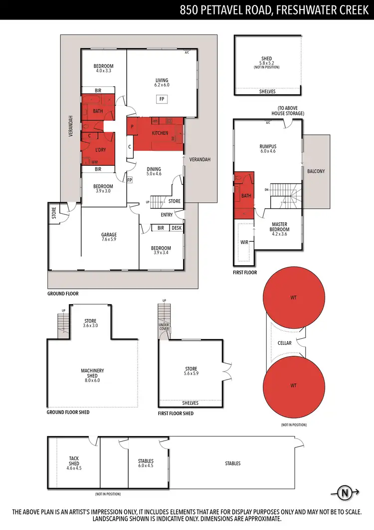 Floorplan of Homely rural property listing, 850 Pettavel Road, Freshwater Creek VIC 3217