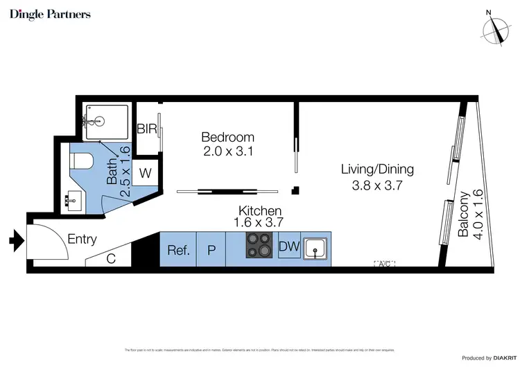Floorplan of Homely apartment listing, 802/1 Acacia Place, Abbotsford VIC 3067