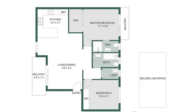 Floorplan of Homely unit listing, 2/40-42 Forsyth Street, Kingsford NSW 2032