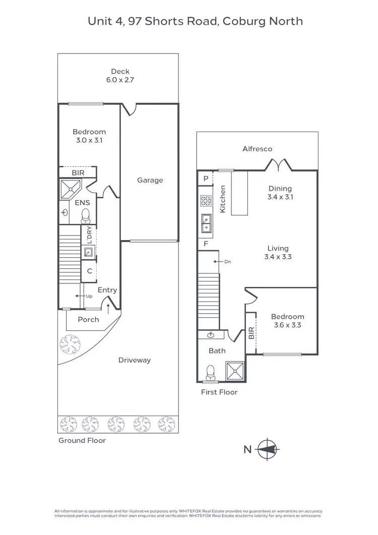 Floorplan of Homely townhouse listing, 4/97 Shorts Road, Coburg North VIC 3058