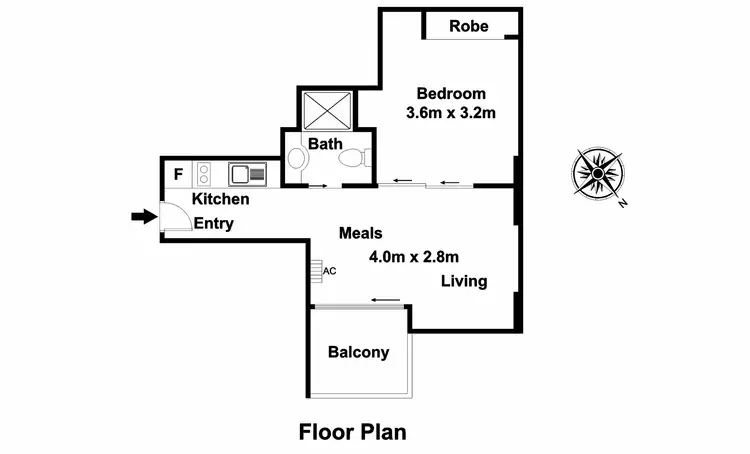 Floorplan of Homely apartment listing, 3802/488 Swanston Street, Carlton VIC 3053