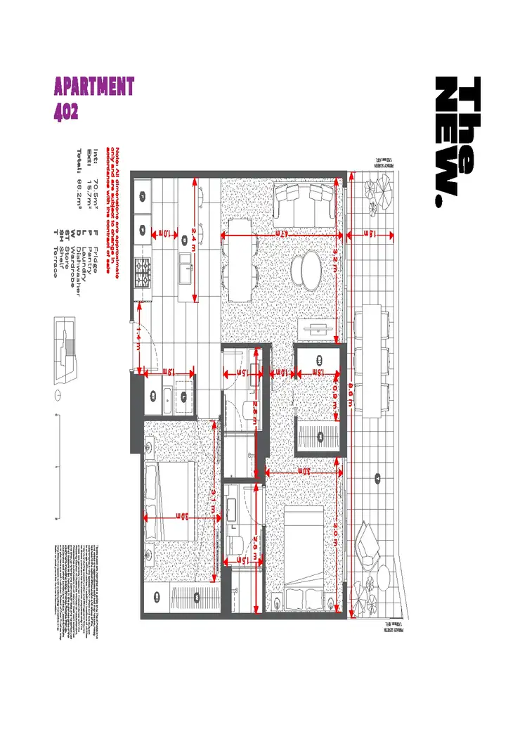 Floorplan of Homely apartment listing, 402/455 Melbourne Road, Newport VIC 3015
