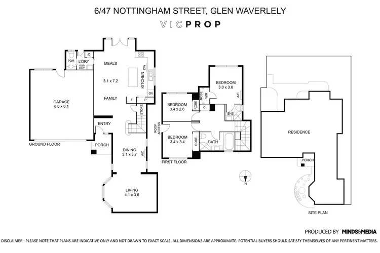 Floorplan of Homely townhouse listing, 6/47 Nottingham Street, Glen Waverley VIC 3150
