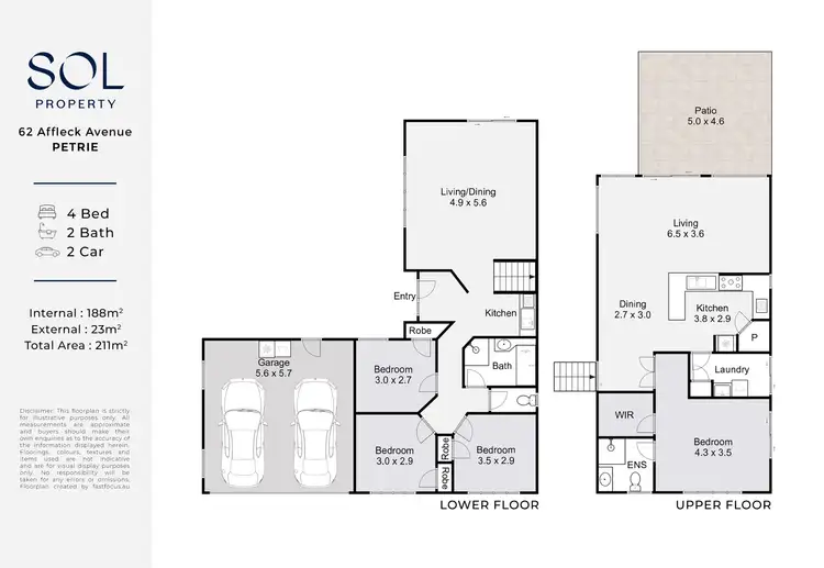 Floorplan of Homely house listing, 62 Affleck Avenue, Petrie QLD 4502