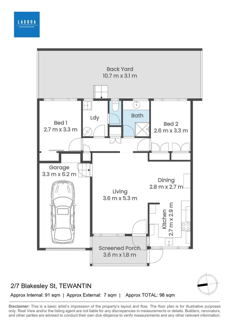 Floorplan of Homely unit listing, 2/7 Blakesley Street, Tewantin QLD 4565