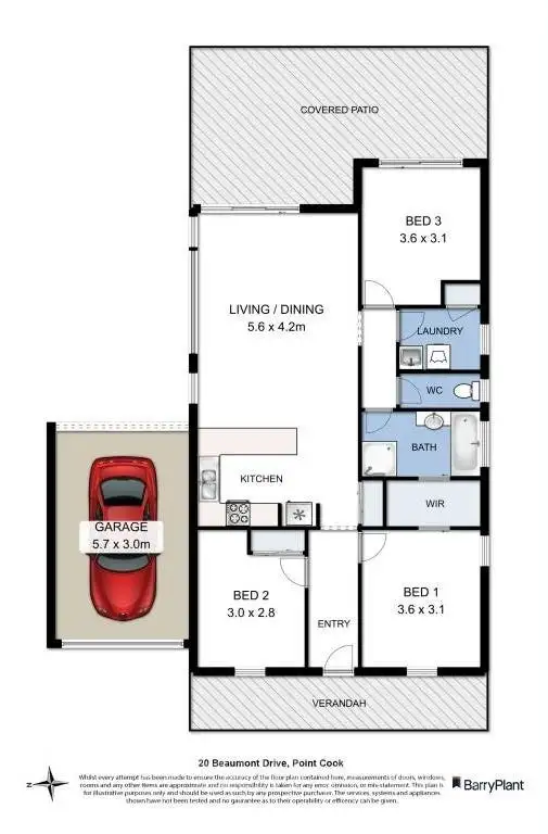 Floorplan of Homely house listing, 20 Beaumont Drive, Point Cook VIC 3030