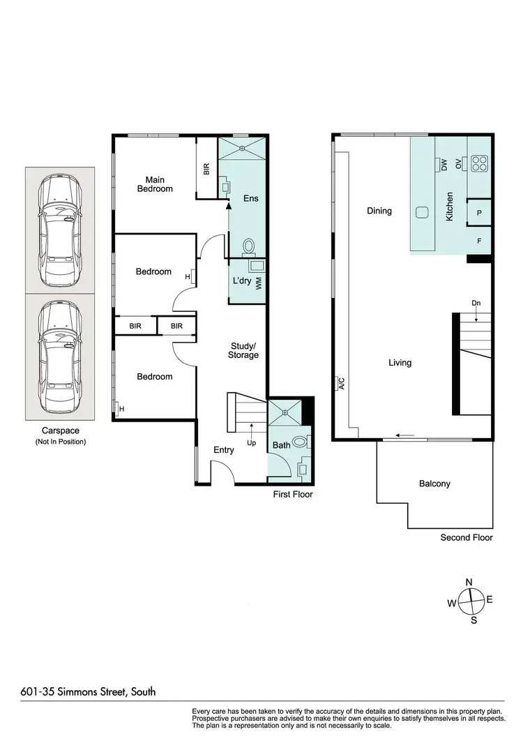 Floorplan of Homely apartment listing, 601/35 Simmons Street, South Yarra VIC 3141