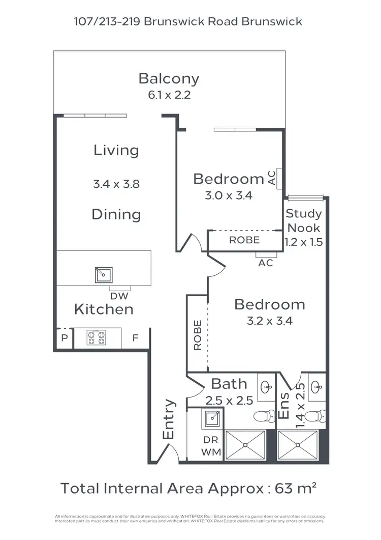 Floorplan of Homely apartment listing, 107/213-219 Brunswick Road, Brunswick VIC 3056
