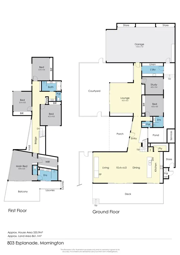 Floorplan of Homely house listing, 803 Esplanade, Mornington VIC 3931