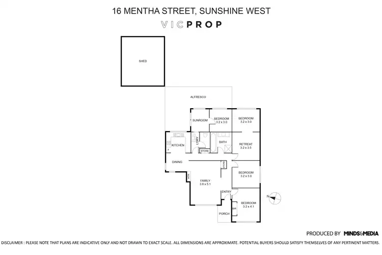 Floorplan of Homely house listing, 16 Mentha Street, Sunshine West VIC 3020