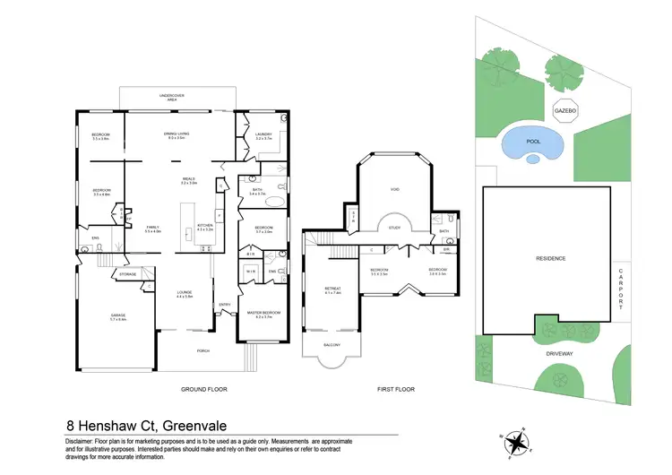 Floorplan of Homely house listing, 8 Henshaw Court, Greenvale VIC 3059